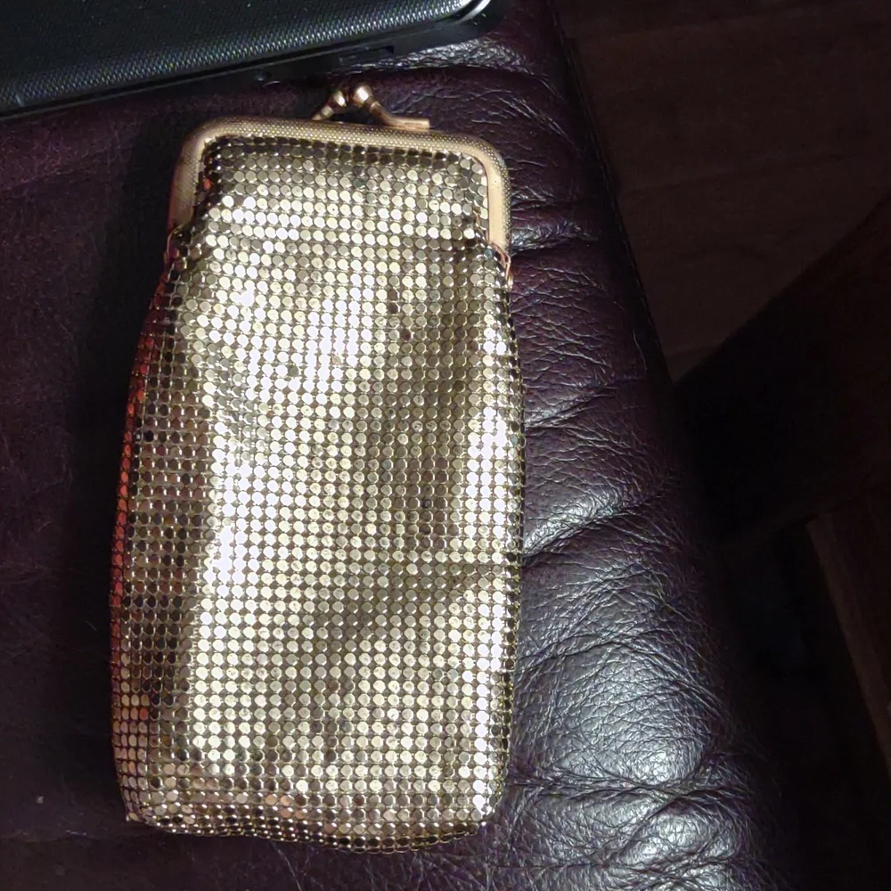 Gold Sequin Cosmetic Pouch - Metallic Makeup Bag